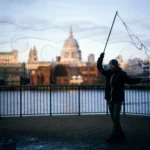 Bubble Man by the Thames