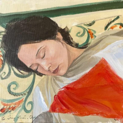 The Woman Covering The Blanket