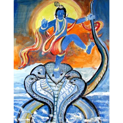 Krishna on Kalindimardan