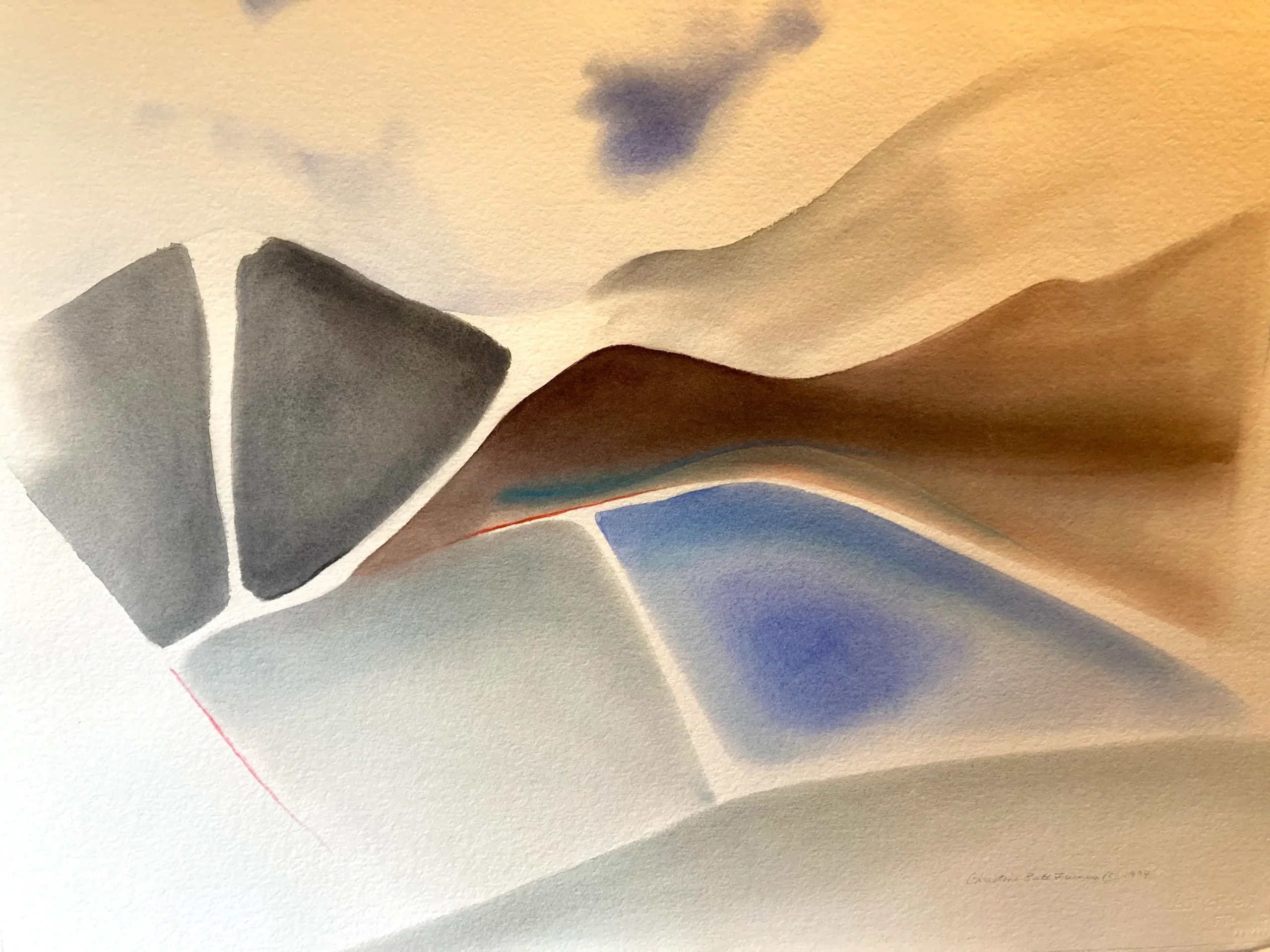 Cool Blue Mountain Lake and Snow