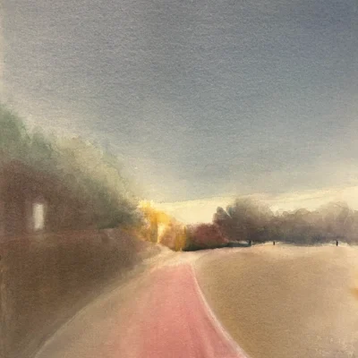 Red Gaze West Beneath the Blue Grey Sky