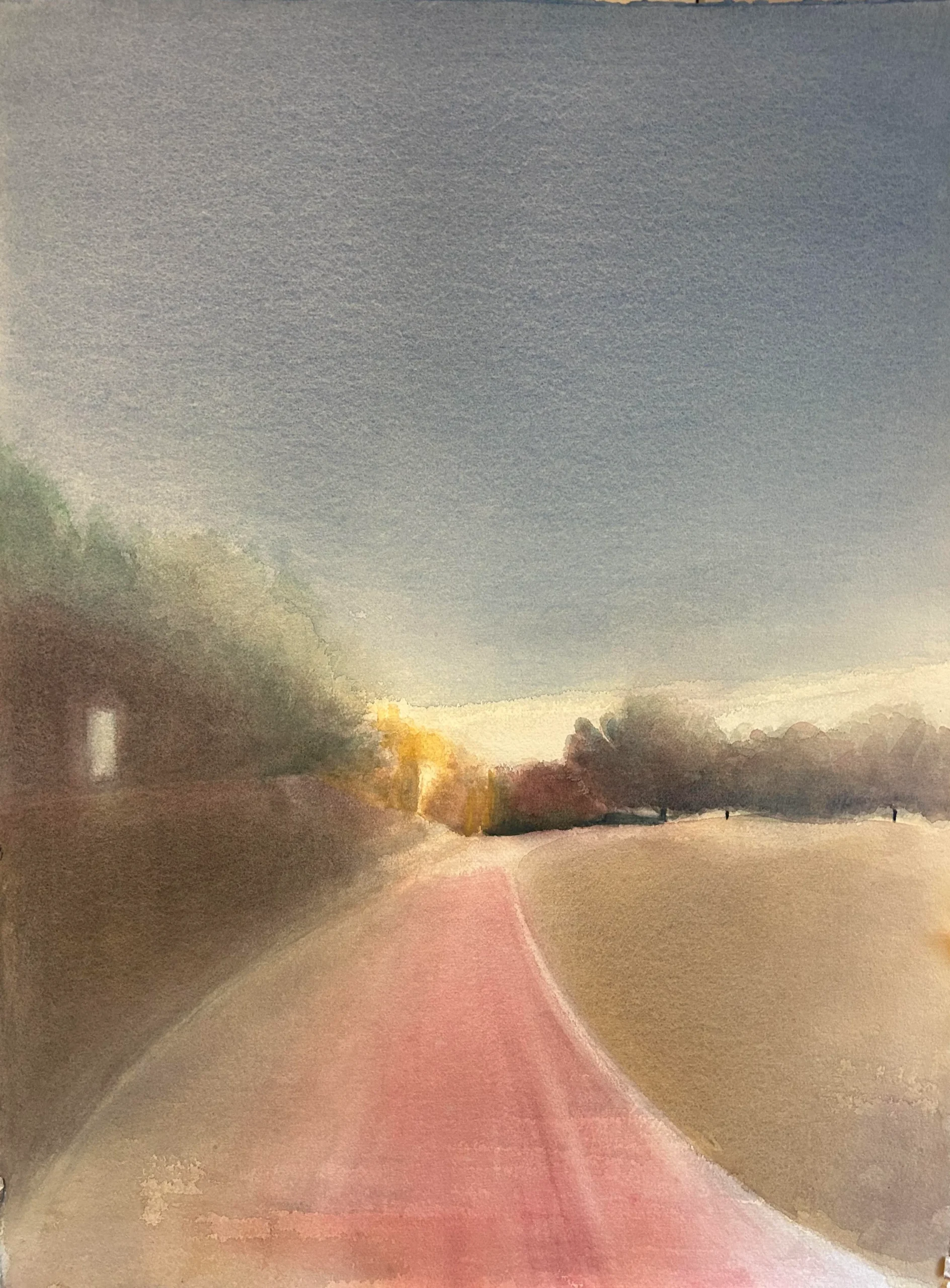 Red Gaze West Beneath the Blue Grey Sky