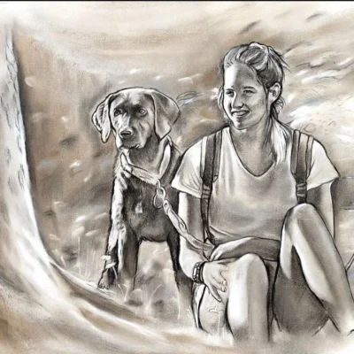 Woman and her Dog