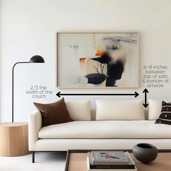 wall art for living room measuring height of artwork hanging