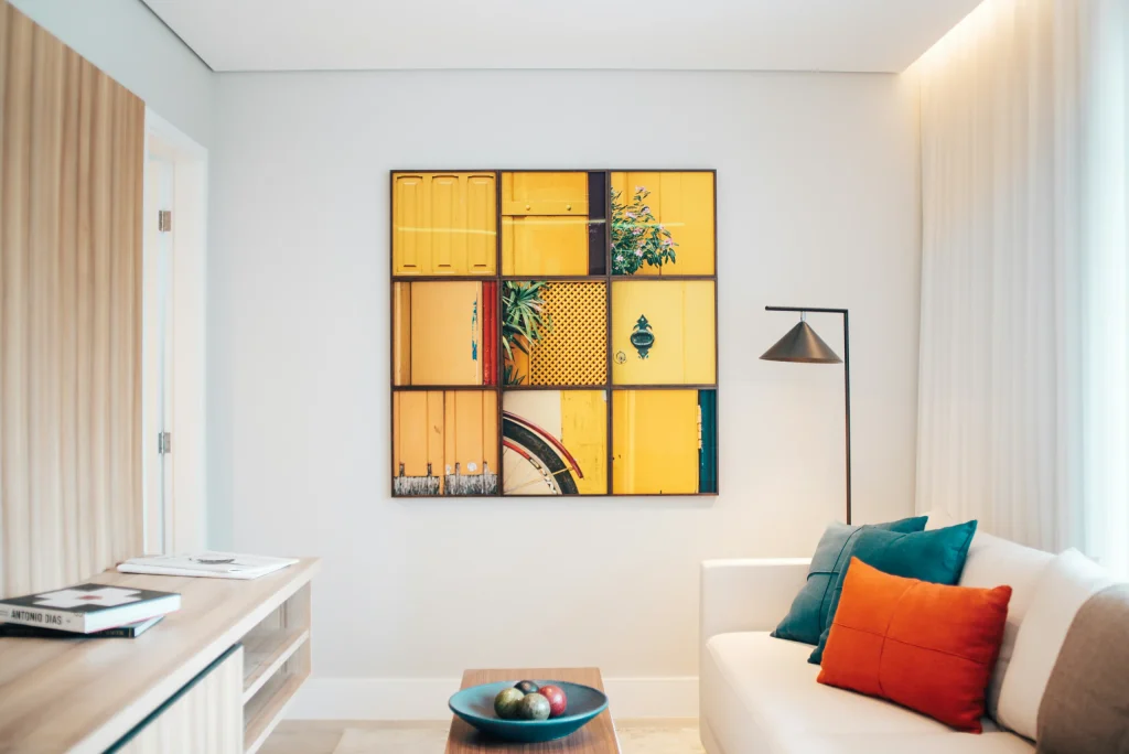Room decor with bold colors