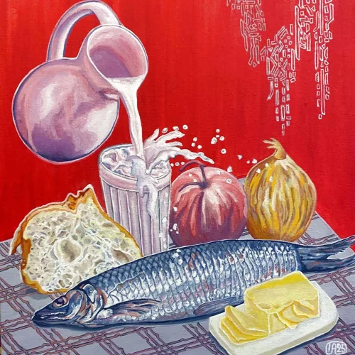 Dynamic Still Life With Milk